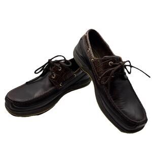 ROCKPORT MEN’S BOAT SHOES/LOAFER 10.5‎ M Animal Scale Pattern Accent Gently Worn